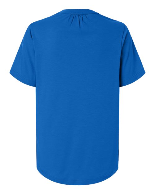 Women's Seaton Pebble Textured Polo - French Blue Back