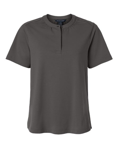Women's Seaton Pebble Textured Polo - Graphite Front