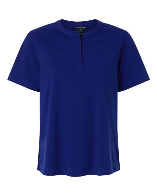Women's Seaton Pebble Textured Polo - Midnight Royal Front