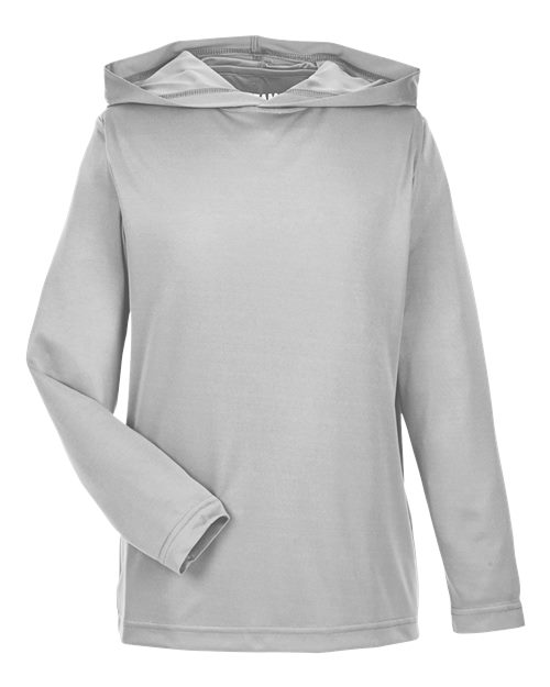 Youth Zone Performance Hooded T-Shirt - Sport Silver Front