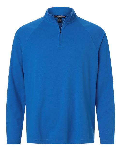 Men's Seaton Pebble Textured Quarter-Zip Pullover - French Blue Front