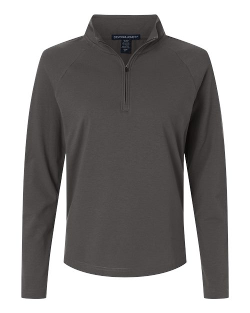 Women's Seaton Pebble Textured Quarter-Zip Pullover - Graphite Front
