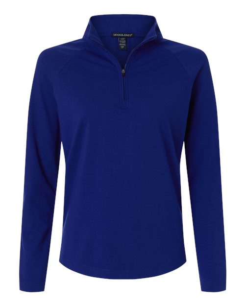 Women's Seaton Pebble Textured Quarter-Zip Pullover - Midnight Royal Front
