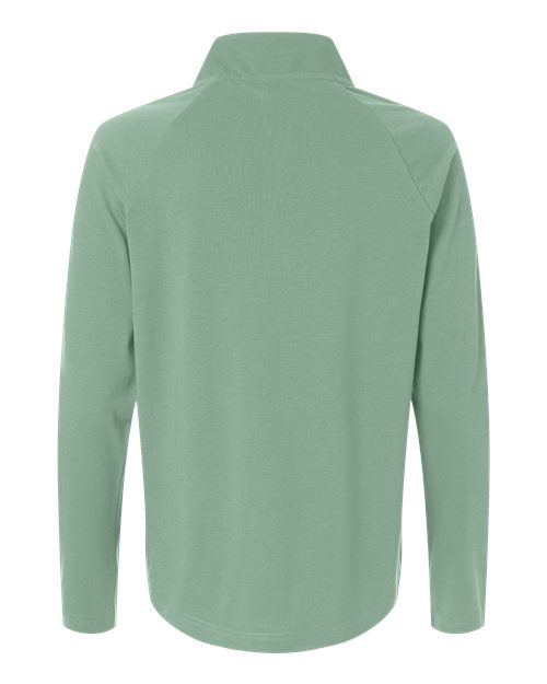 Women's Seaton Pebble Textured Quarter-Zip Pullover - Balsam Green Back