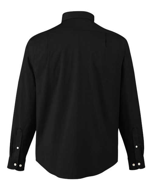 Men's CrownLux Performance® Spencer Poplin Dress Shirt - Black Back