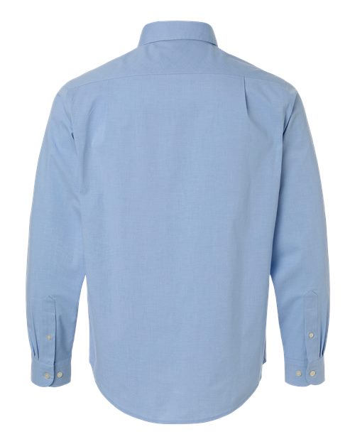 Men's CrownLux Performance® Spencer Poplin Dress Shirt - Light Blue Melange Back