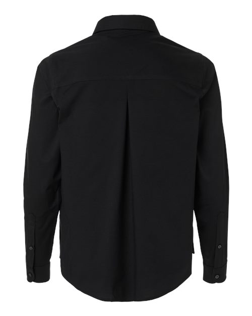 Women's CrownLux Performance® Spencer Poplin Dress Shirt - Black Back