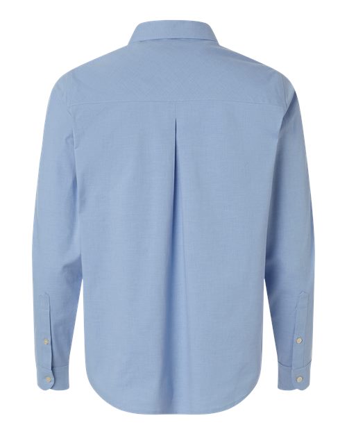 Women's CrownLux Performance® Spencer Poplin Dress Shirt - Light Blue Melange Back