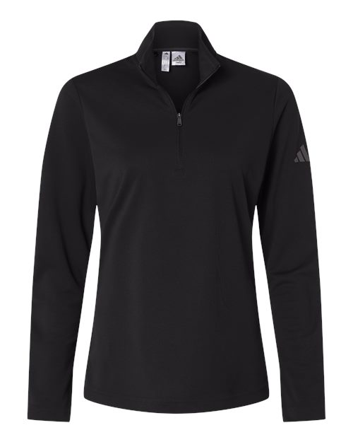 Women's Lightweight Quarter-Zip Pullover - Black Front