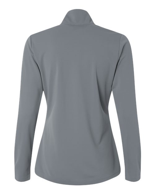 Women's Lightweight Quarter-Zip Pullover - Grey Three Back