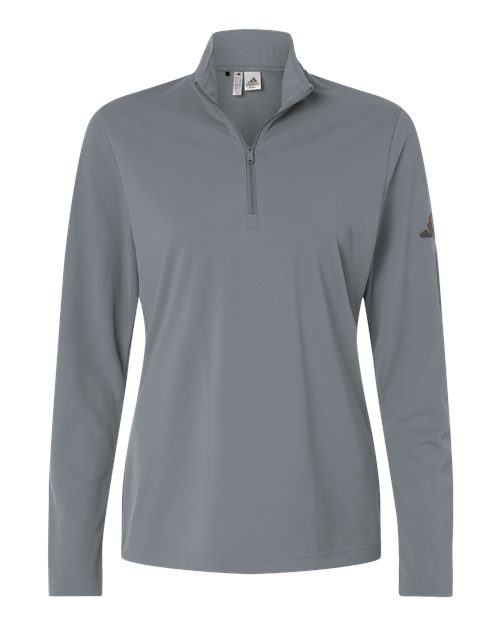 Women's Lightweight Quarter-Zip Pullover - Grey Three Front