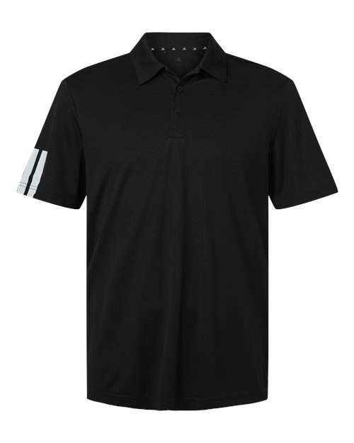 Men's Performance 3-Stripes Climacool Polo - Black Front