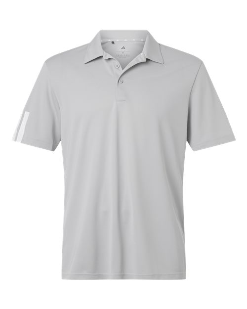 Men's Performance 3-Stripes Climacool Polo - Grey Two Front