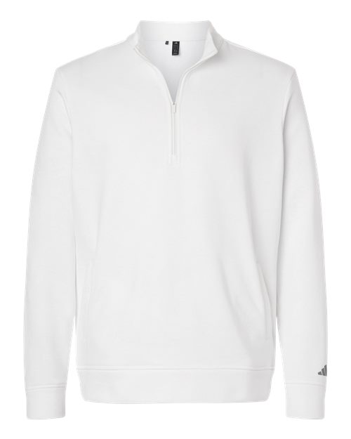 Men's Elevated Fleece Quarter-Zip Pullover - Core White Front