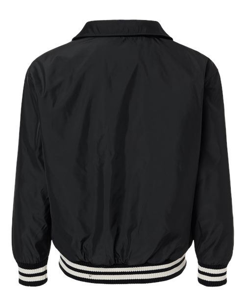 Shaka Wear Unisex Collared Varsity Jacket - Back