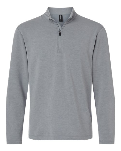 Men's Stretch Quarter-Zip Fleece Pullover - Heather Steel Front