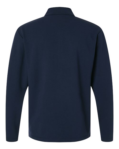 Men's Stretch Quarter-Zip Fleece Pullover - Navy Back
