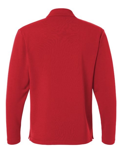 Men's Stretch Quarter-Zip Fleece Pullover - Red Back