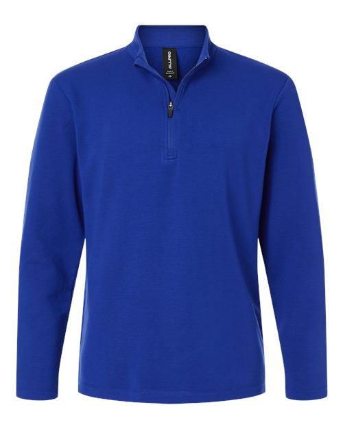 Men's Stretch Quarter-Zip Fleece Pullover - Royal Front
