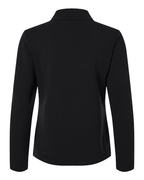 Women's Stretch Quarter-Zip Fleece Pullover - Black Back