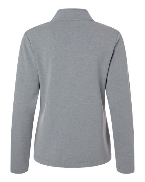 Women's Stretch Quarter-Zip Fleece Pullover - Heather Steel Back