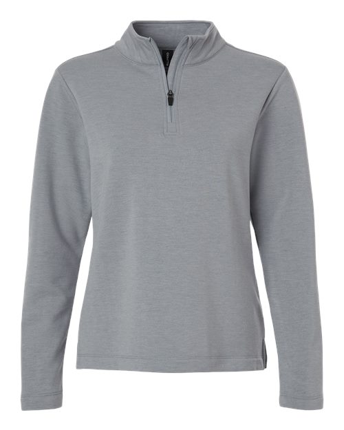 Women's Stretch Quarter-Zip Fleece Pullover - Heather Steel Front