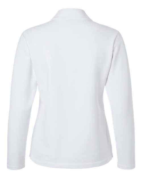 Women's Stretch Quarter-Zip Fleece Pullover - White Back