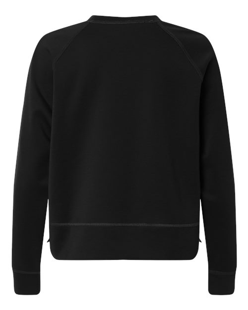 Women's Beyond Side-Snap Crewneck Sweatshirt - Black Back