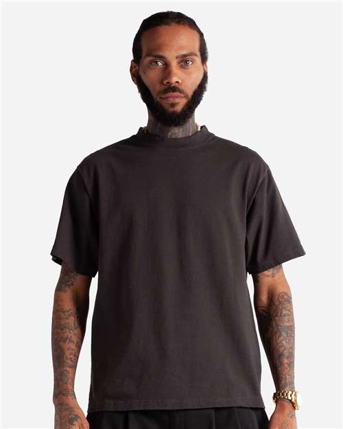 Unisex Max Heavyweight Cropped T-Shirt - Off Black Front