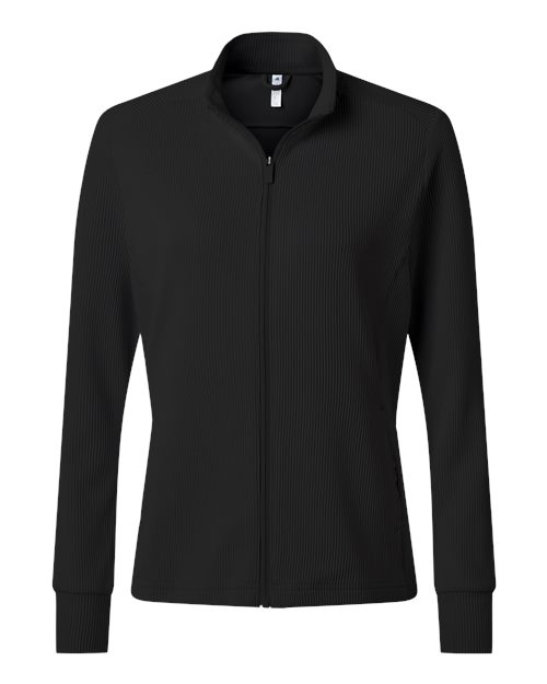 Women's Performance Textured Full-Zip Jacket - Black Front