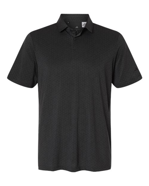Men's Ultimate365 Mesh Tango Print Climacool Polo - Black/ Carbon Front