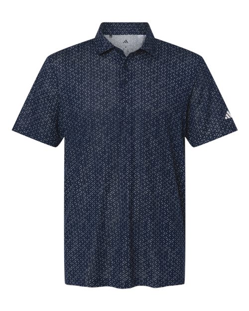 Men's Ultimate365 Mesh Tango Print Climacool Polo - Collegiate Navy/ White Front