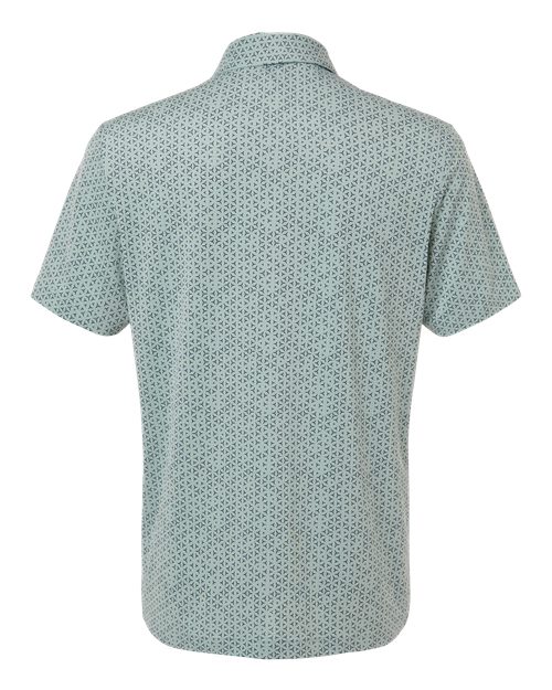 Men's Ultimate365 Mesh Tango Print Climacool Polo - Wonder Sage/ Collegiate Navy Back