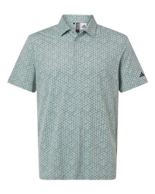 Men's Ultimate365 Mesh Tango Print Climacool Polo - Wonder Sage/ Collegiate Navy Front