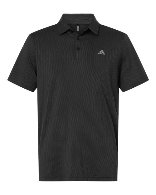 Men's Performance Textured Polo - Carbon/ Black Front