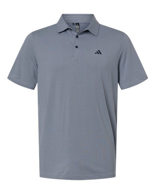 Men's Performance Textured Polo - White/ Collegiate Navy Front
