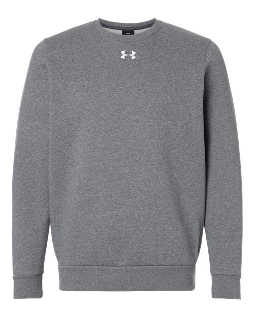 Men's Team Icon Fleece Crew - Pitch Grey Medium Heather/ White Front