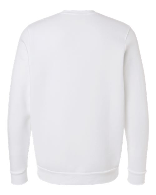 Men's Team Icon Fleece Crew - White/ Pitch Grey Medium Heather Back