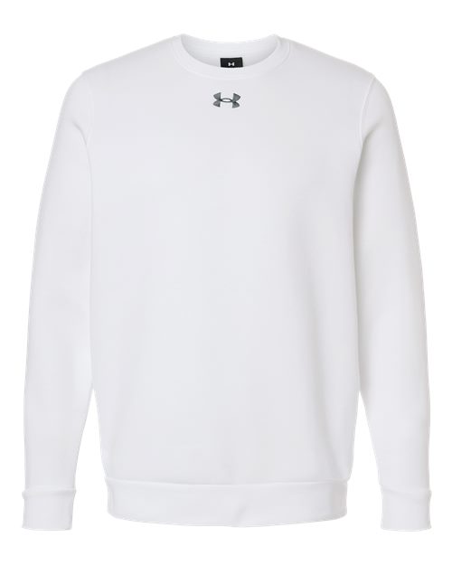 Men's Team Icon Fleece Crew - White/ Pitch Grey Medium Heather Front