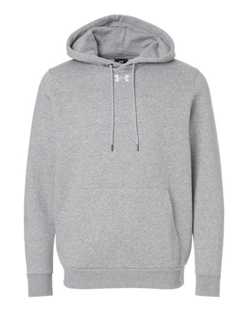Men's Team Icon Fleece Hooded Sweatshirt - Mod Grey Light Heather/ White Front