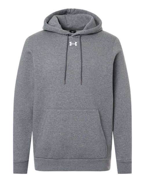 Men's Team Icon Fleece Hooded Sweatshirt - Pitch Grey Medium Heather/ White Front