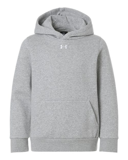 Youth Team Icon Fleece Hooded Sweatshirt - Mod Grey Light Heather/ White Front