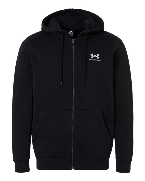 Men's Icon Fleece Hooded Full-Zip - Black/ White Front