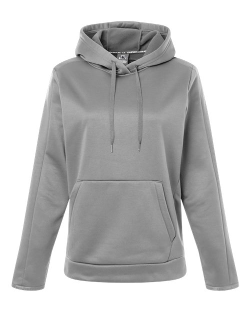 Women's Armour Fleece Pro Hooded Sweatshirt - Mod Grey/ White Front