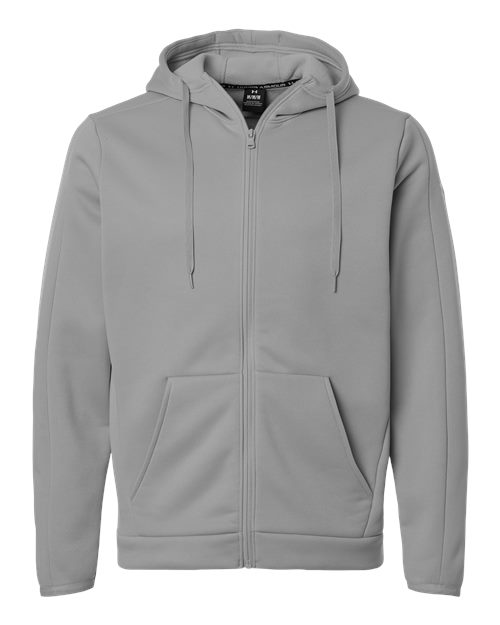 Men's Armour Fleece Pro Hooded Full-Zip - Mod Grey/ White Front