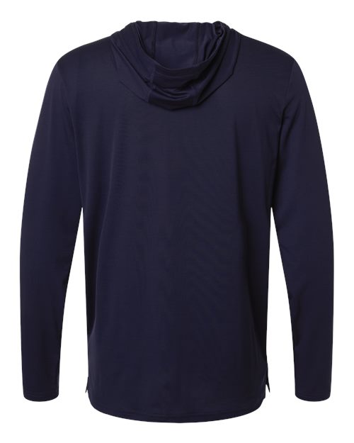 Men's Team Vanish Hooded Long Sleeve T-Shirt - Midnight Navy/ White Back