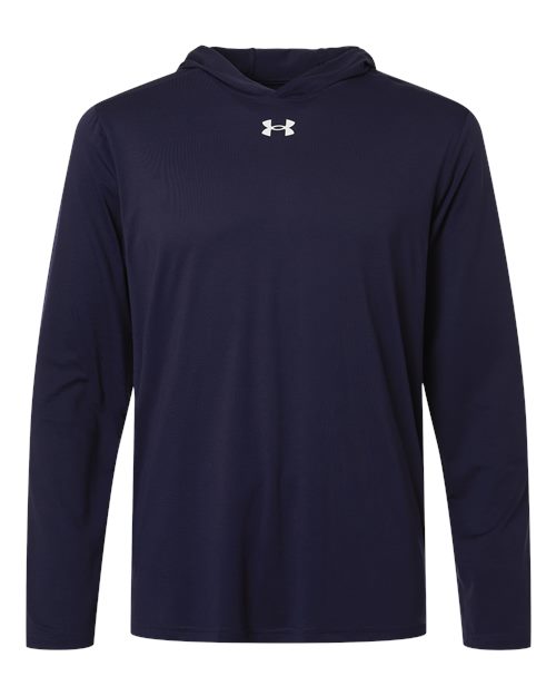 Men's Team Vanish Hooded Long Sleeve T-Shirt - Midnight Navy/ White Front