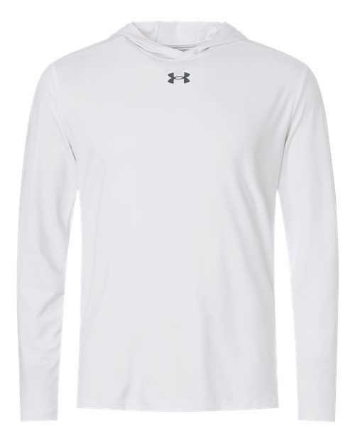 Men's Team Vanish Hooded Long Sleeve T-Shirt - White/ Pitch Grey Front