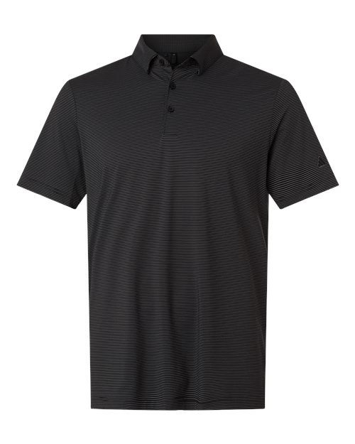 Men's Ultimate365 Pencil Stripe Climacool Polo - Carbon/ Black Front