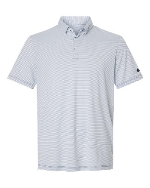 Men's Ultimate365 Pencil Stripe Climacool Polo - White/ Collegiate Navy Front